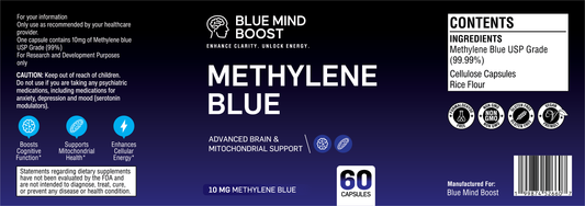 Blue Mind Boost Methylene Blue 10mg | USP Grade