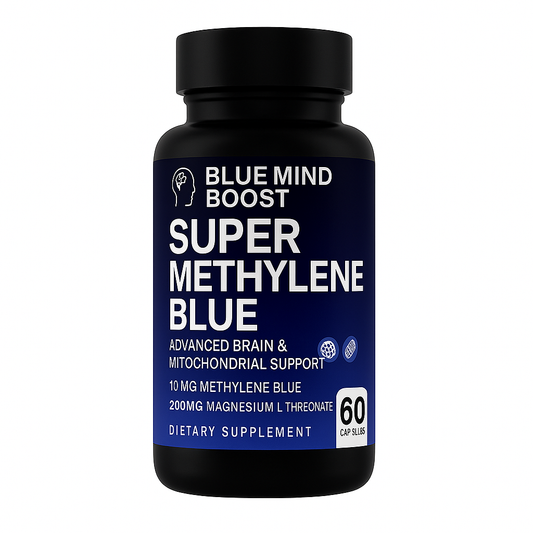 Blue Mind Boost Methylene Blue 10mg + Magnesium L-Threonate 200mg | USP Grade